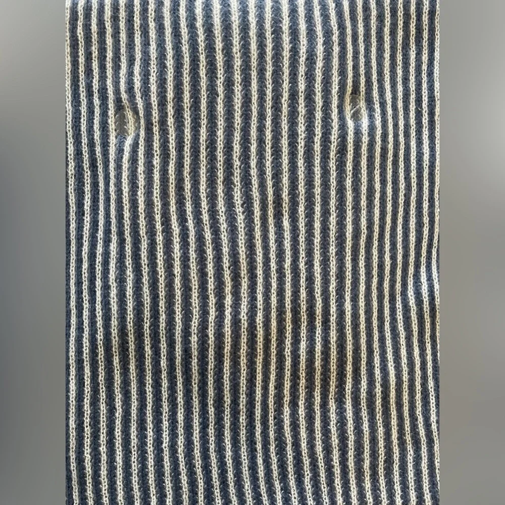 Kenneth Cole Reaction Blue Men's Beanie and Striped Scarf Set, One Size